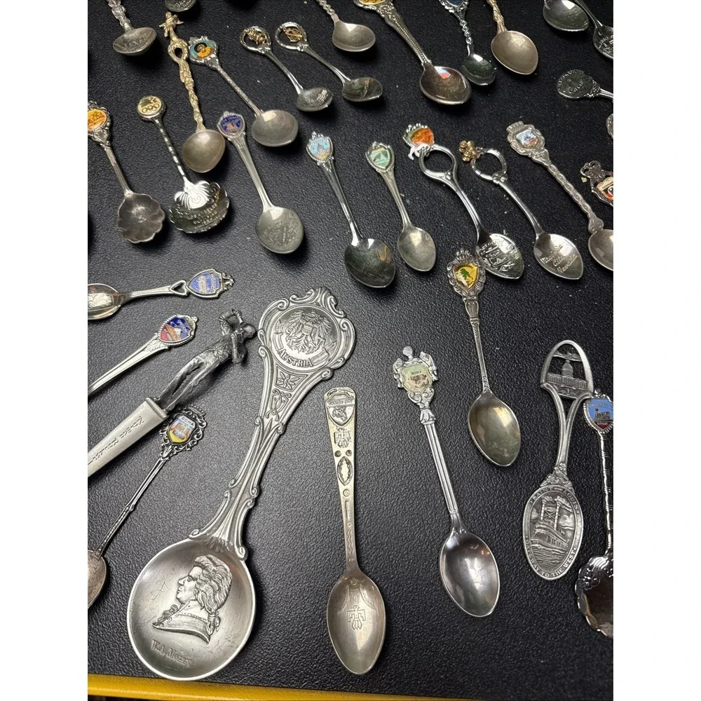 Vintage Souvenir Spoons Lot Of 70+ Collectible